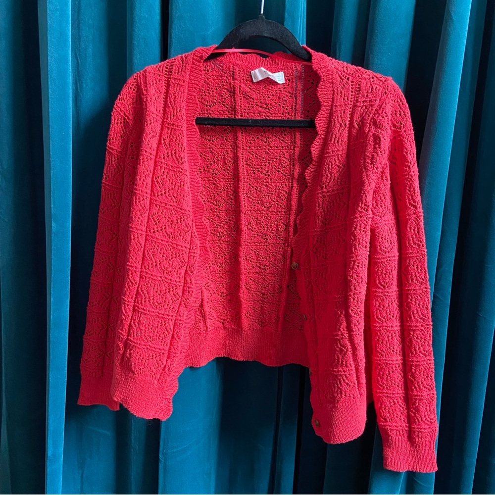Zara red Sweater / cardigan
